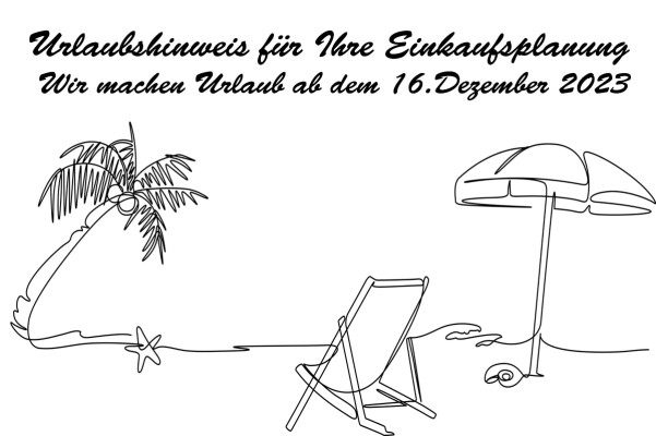 Urlaubshinweis - 