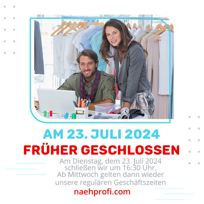 Dienstag etwas früher geschlossen - 