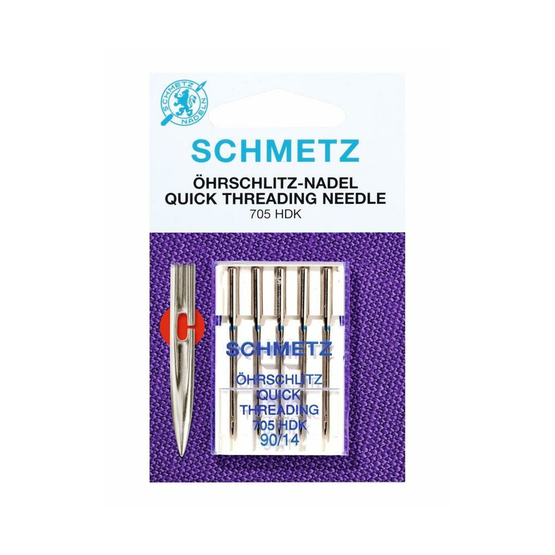5 Schmetz Öhrschlitz Nähmaschinen Nadeln 705 HDK Stärke 80/12 