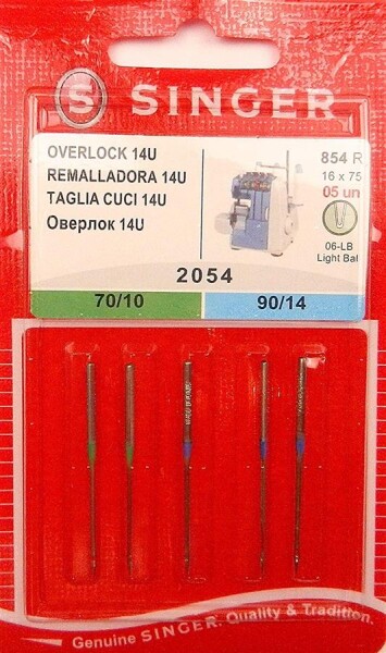 Singer 16 x 75 Overlock-Mix 14U 2054 NM 70/10 und 90/14 5er