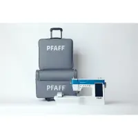 PFAFF Kofferset für creative expect 350 – Trolley mit Stickereitasche & Zubehörfächern
