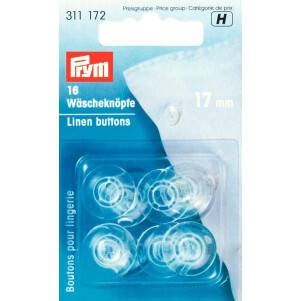 Prym W&auml;schekn&ouml;pfe Kunststoff 26 17 mm transparent