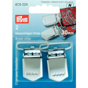 Prym Hosenträger-Clips ST 30 mm silberfarbig 2 Stück