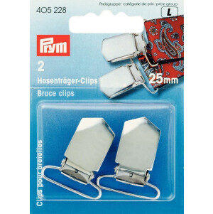 Prym Hosentr&auml;ger-Clips ST 25 mm silberfarbig 2 St&uuml;ck