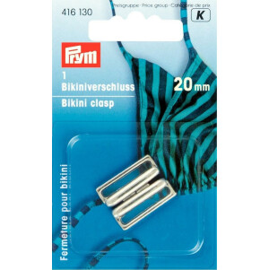 Prym Bikini- und G&uuml;rtelverschluss MET 20 mm silberfarbig