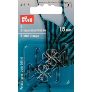 Prym Bikini- und G&uuml;rtelverschl&uuml;sse KST Kleeblatt 15mm transparent