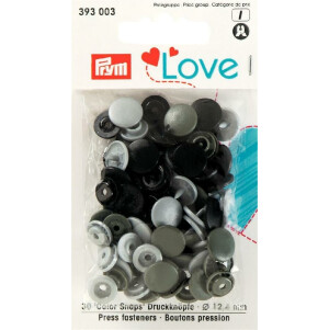 Prym Love Druckknopf Color KST grau 12,4mm