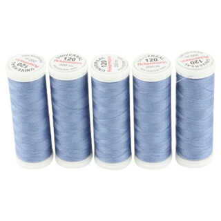 0923 ACKERMANN N&auml;hgarn - 5 Rollen je 200m - Farbe  jeansblau (ausverkauft)